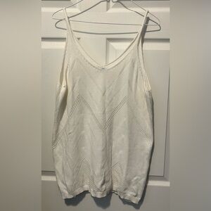 Elegant White Knit Tank Top